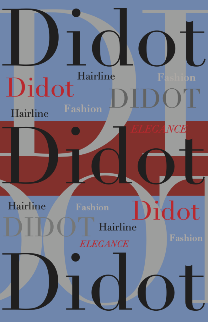 A poster inspired by the font Didot