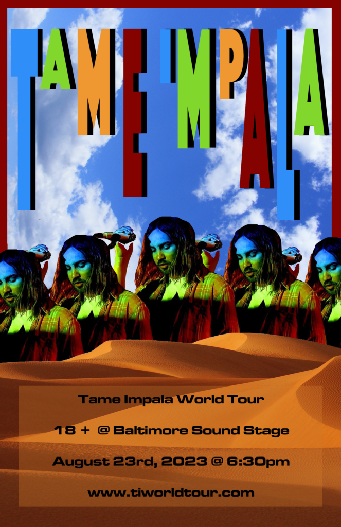 A graphic design made me inspired by band Tame Impala