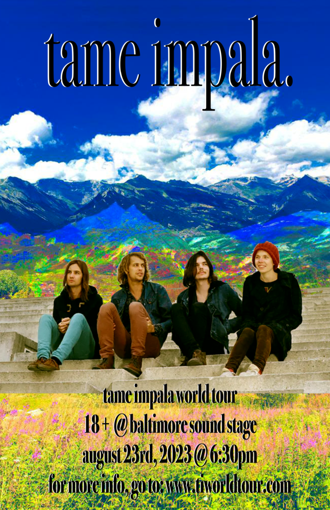 A graphic design made me inspired by band Tame Impala