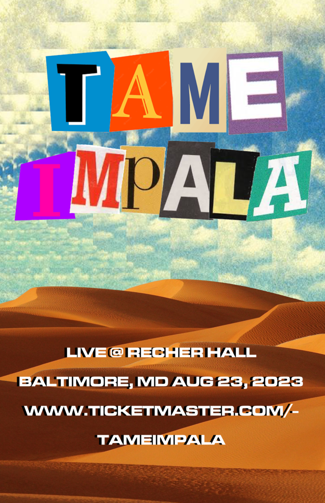 A graphic design made me inspired by band Tame Impala