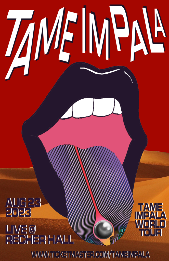 A graphic design made me inspired by band Tame Impala